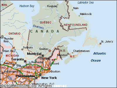 Map Of East Coast Canada ~ AFP CV